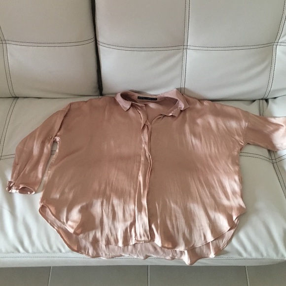 Silky champagne dress shirt
