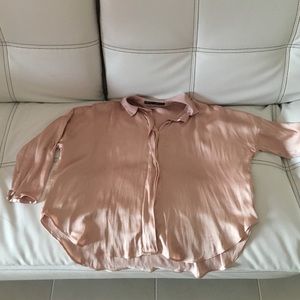 Silky champagne dress shirt