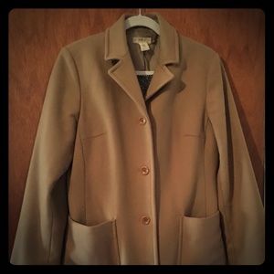 J. Crew Medium Camel Wool Coat