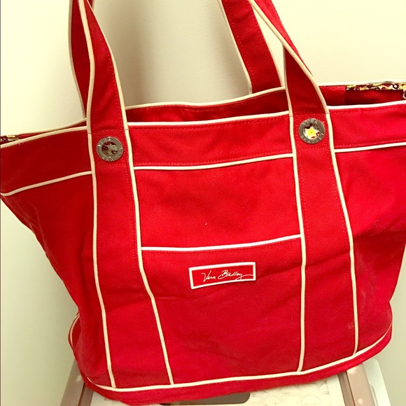 Slightly used red Vera Bradley tote bag