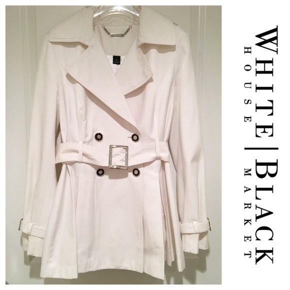 White House Black Market Jackets & Blazers - 🎉2x HP🎉WHBM White Trench Coat -Lightweight