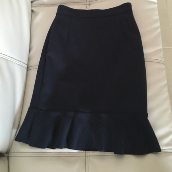 H&M navy midi skirt