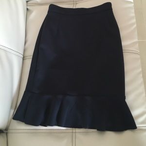 H&M navy midi skirt