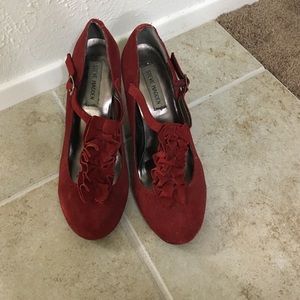 Steve Madden Suede Heels with Ruffle