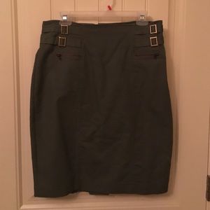 pencil skirt with gold accents