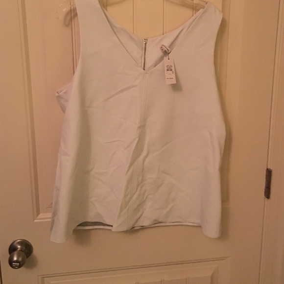 cream faux leather vest