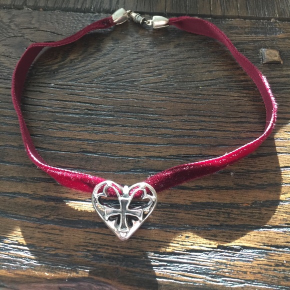 Sterling and velvet choker📿