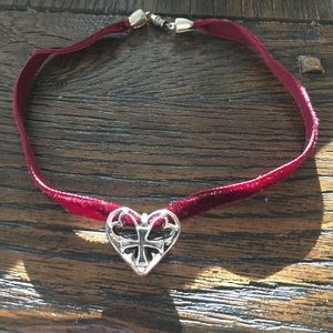 Sterling and velvet choker📿