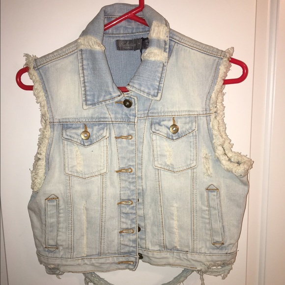Distressed Jean Vest