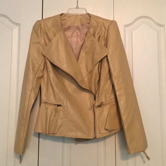 Tan leather jacket