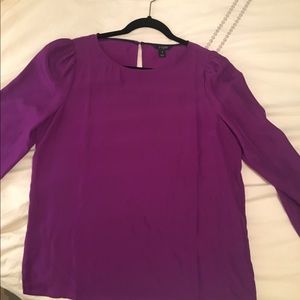 Jcrew medium jewel purple long sleeve top
