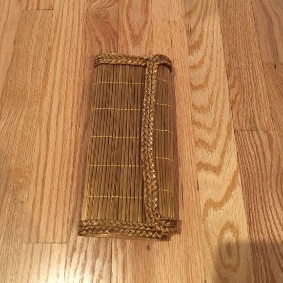 One of a kind bamboo clutch