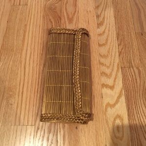 One of a kind bamboo clutch