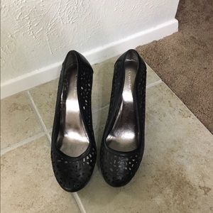 Calvin Klein Black Platform Heels