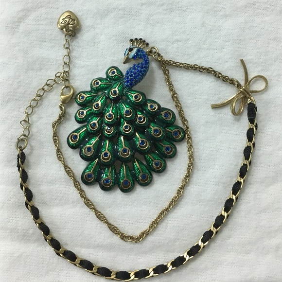 Betsey Johnson Asian Peacock Necklace