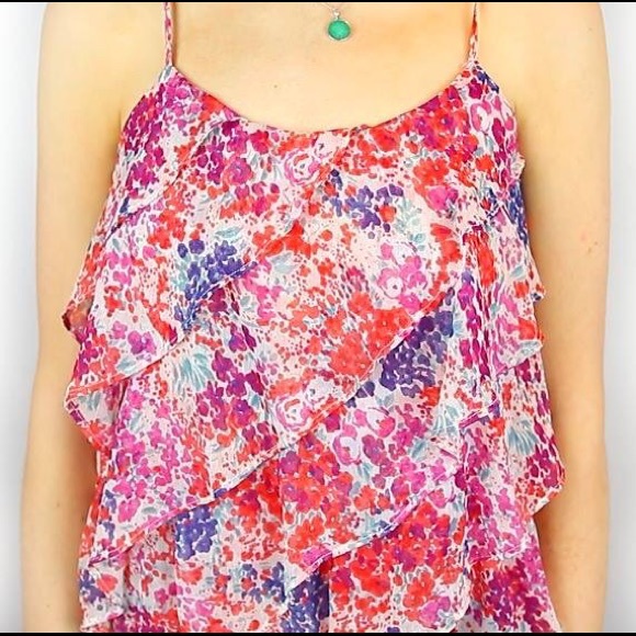 Multi-color Floral Top (American Eagle) - Picture 3 of 3