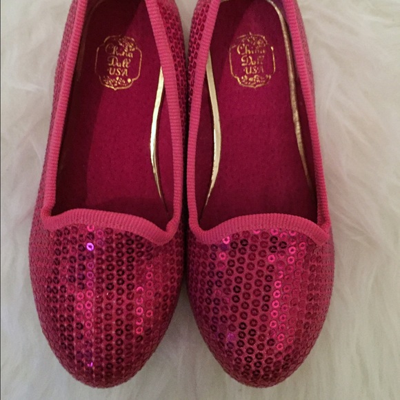 China Doll Hot Pink Sequin loafers