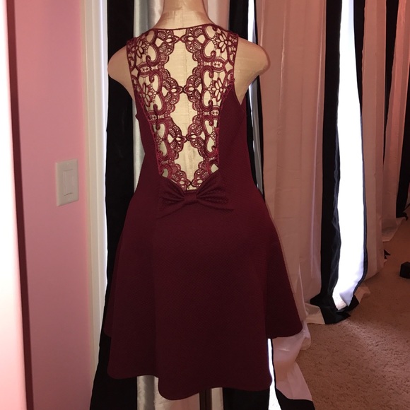 Red dress open back