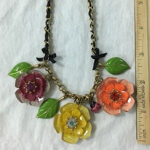 Betsey Johnson Secret Garden Flower Necklace