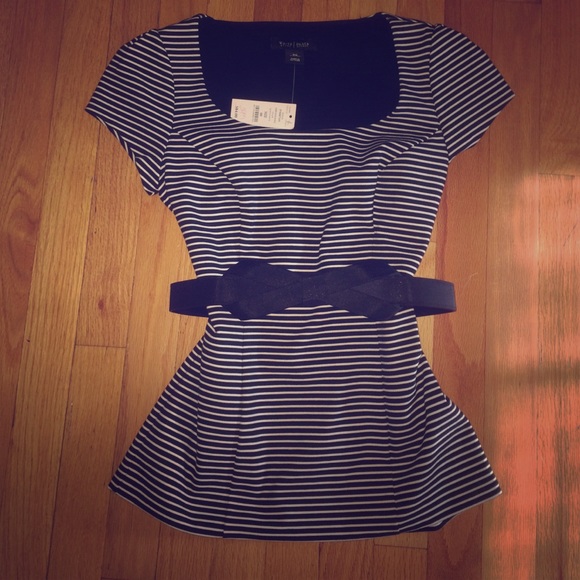 White House Black Market Tops - White House Black Market Striped Top
