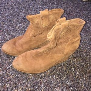 Lucky Brand brown mesh booties