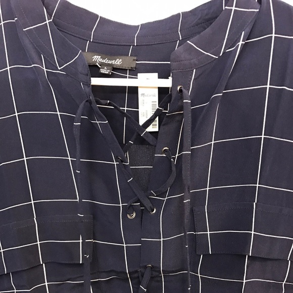 Madewell criss cross blouse