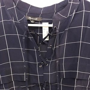 Madewell criss cross blouse