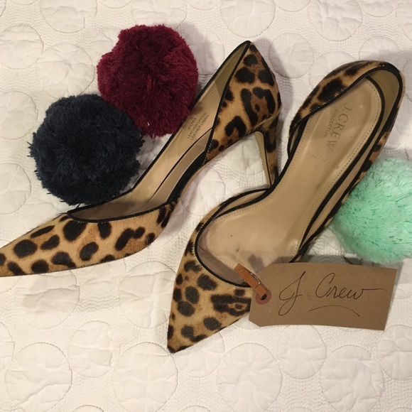 j crew leopard heels