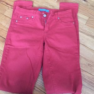 Ruby and Jenna's red skinny pants