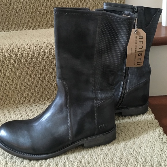 Bed Stu Annette black rustic boots