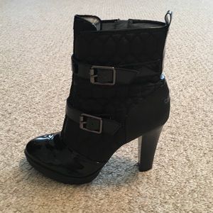 Calvin Klein patent booties