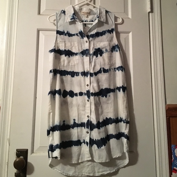 En creme Tops - En creme tye dye tunic dress