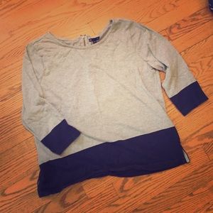 Gap color block sweater with zipper detail