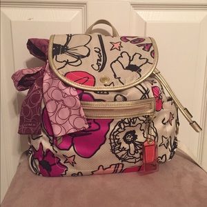 Coach Backpack!! FREE Ribbon Bow🎀😍