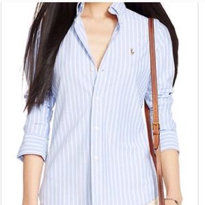 Ralph Lauren Polo Blue Striped Oxford
