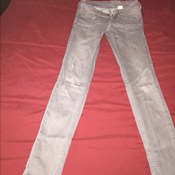 Gray skinny leg jeans