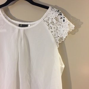 Beautiful White Laced Shirt