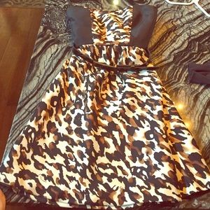 Edgy camo cocktail dress