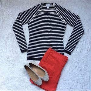 LOFT square neck striped sweater