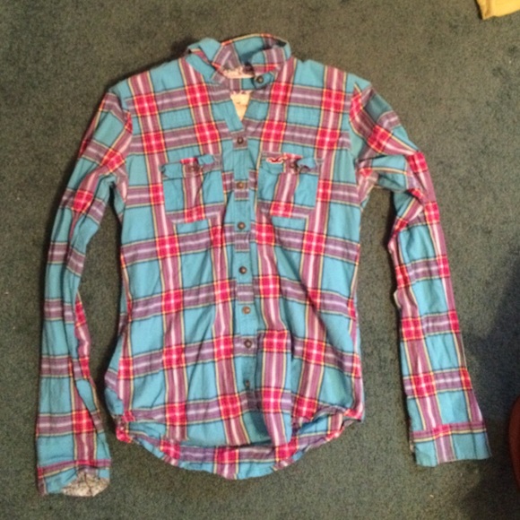 Blue Hollister Flannel