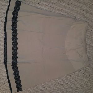 Motherhood Maternity khaki & black lace skirt- Med