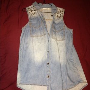 denim tank top
