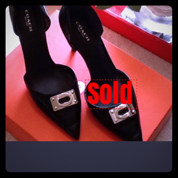 Sold Coach black heels 👠 size 8.5 sold - Picture 1 of 4
