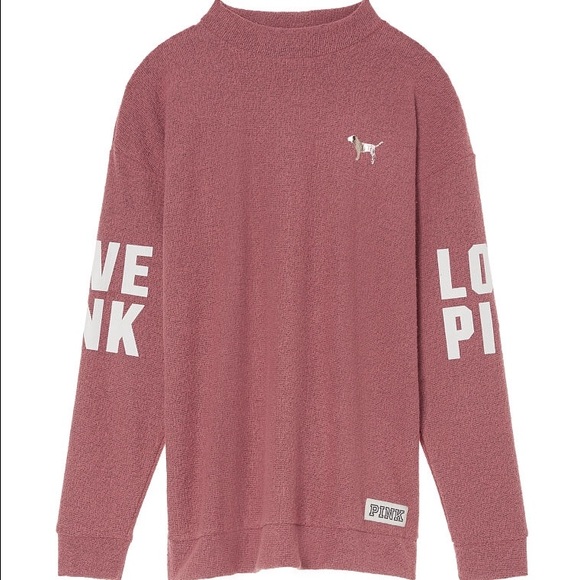 PINK Stadium Mock Neck Pullover - Picture 2 of 3