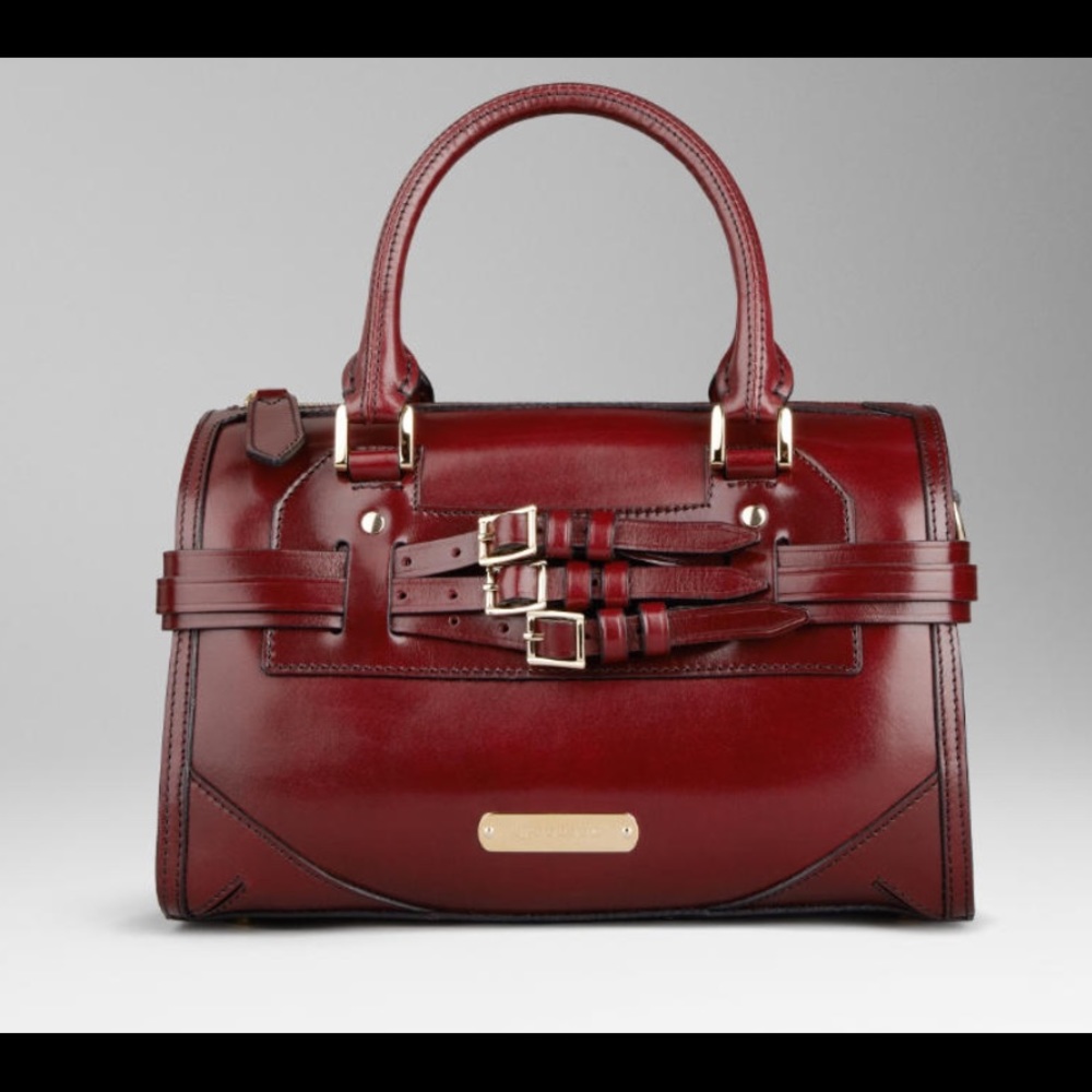 Burberry Prorsum-bridle leather medium bowling bag