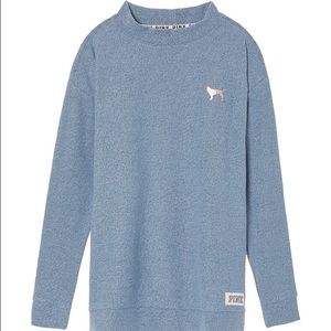 PINK Stadium Mock Neck Pullover