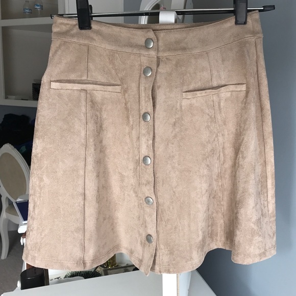 Suede skirt