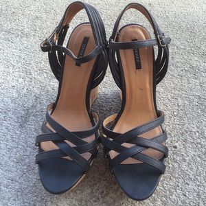 Black Cork Wedges