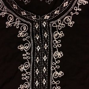 Vintage Bohemian Authentic Moroccan Tunic Top