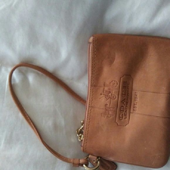 COACH leather wristlet